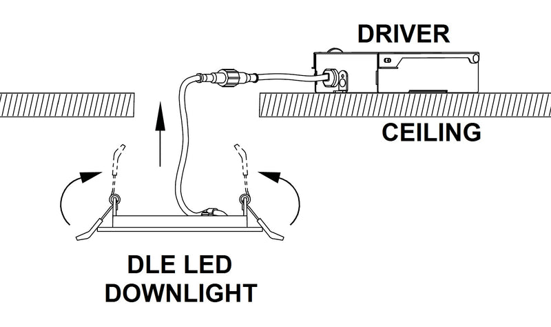 DLE6-10-120V-4K-RD, 6" Edge Lit LED Downlight, 866 Lumens, 4000K.