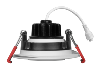 DGD3-1-120-2K-RD-WH, 3 Inch LED Gimbal Downlight, 366 Lumens, 2700K.