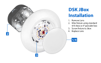 6" Low Profile LED Surface Mount, DSK56-208-120-3K-WH, 841 Lumens, 3000K.