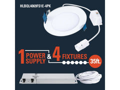 Halo HLBQL4069BLE40A-4PK, QuickLink HLB4 MicroEdge Smart LED Downlight Kit.