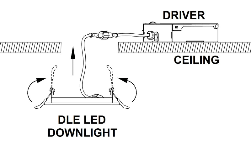 4" Edge Lit LED Downlight, DLE410120V4KRD, 494 Lumens, 4000K.