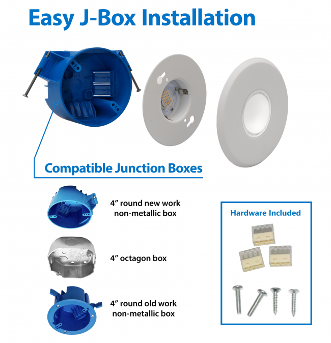 SureFit LED Downlight, DLF-20-120-4K-WH, 713 Lumens, 4000K.