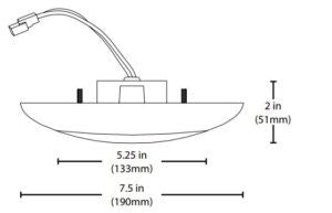 DLS56-3009-120-3K-WH, 6" LED Surface Mount, 900 Lumens, 3000K.