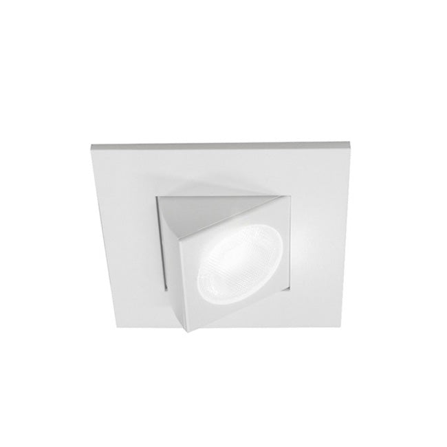 DQR2-AA-10-120-2K-WH, 2 Inch LED Adjustable Square Downlight, 662 Lumens, 2700K.