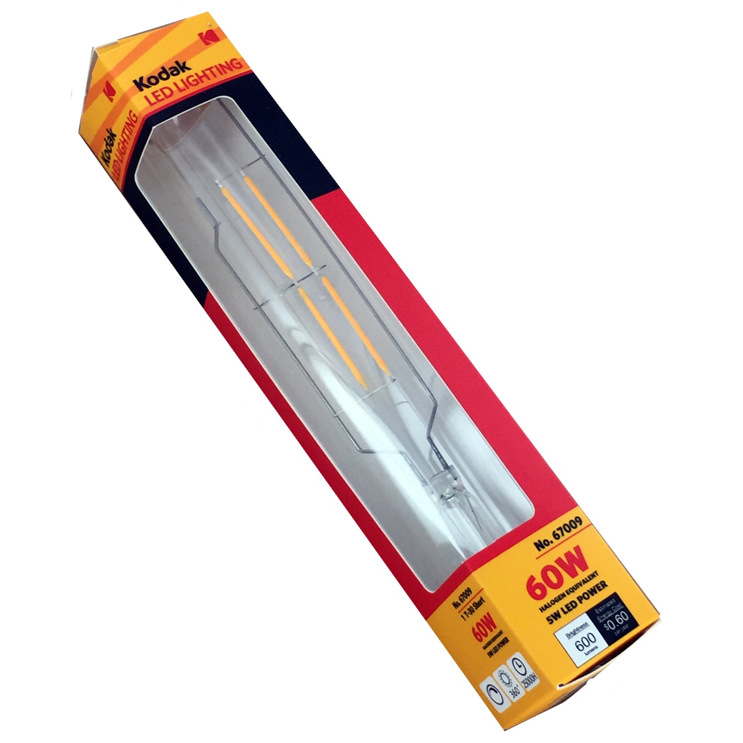 Kodak 67009 5 Watt Filament T30 LED Bulb 60W Equivalent