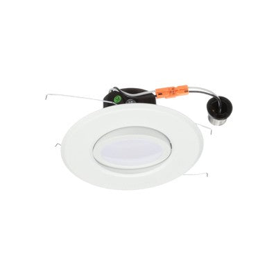 DLG56-10-120-3K-WH, 5/6 Inch LED Gimbal Downlight, 1064 Lumens, 3000K.