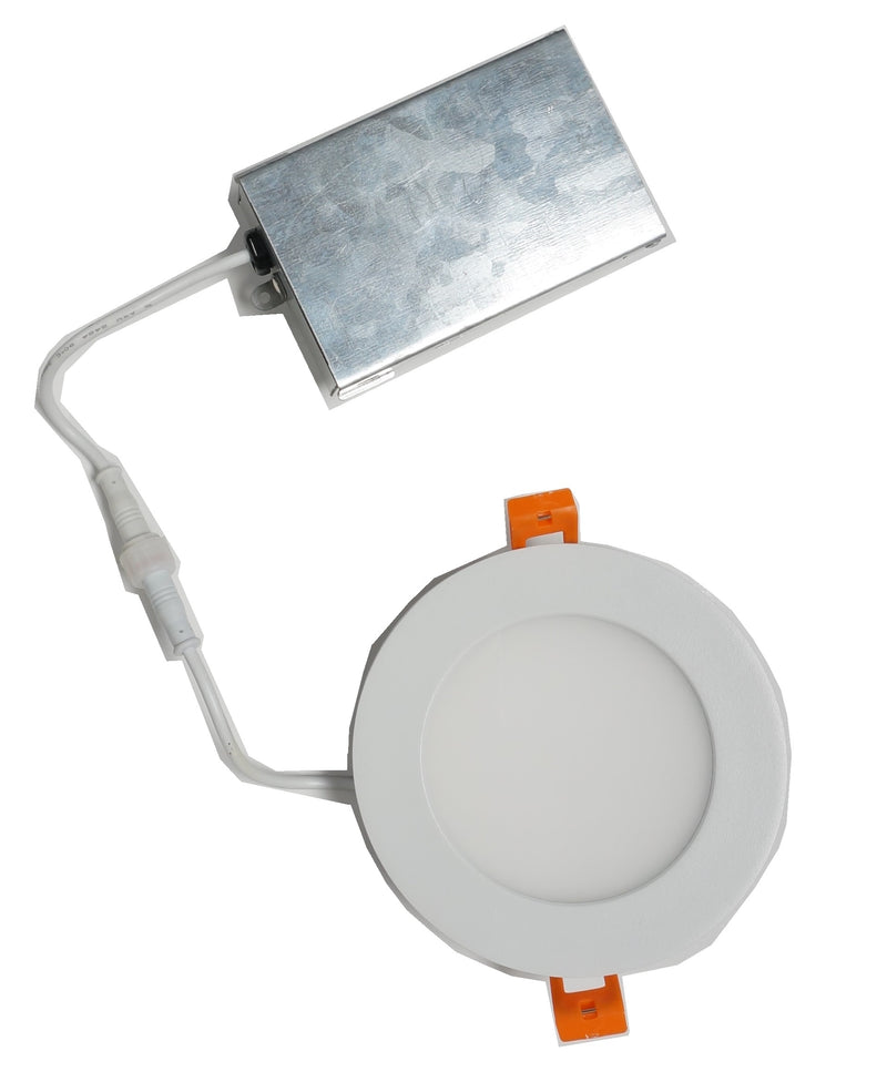 DLE6-10-120V-4K-RD, 6" Edge Lit LED Downlight, 866 Lumens, 4000K.