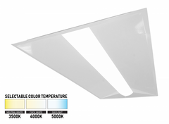 TACS124U, 2 X 4 LED Troffer, CCT & Wattage Selectable.